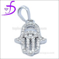 Silver hand shape pendant turkish style with gemstone